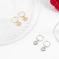 18K Gold Pvd Stainless Steel Heart Pendant Hoop Earrings
