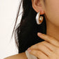 Kinsley 18K Gold Classic Pearl C Hoop Earring