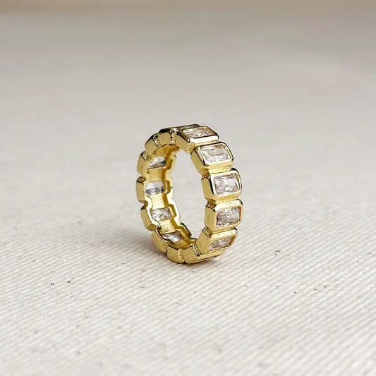 18k Gold Filled Chunky CZ Eternity Band Ring