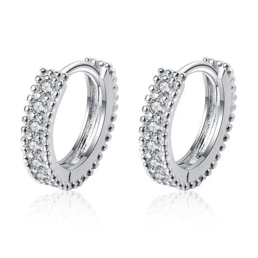 Eternal Hoops – Moissanite Wedding Earrings in 925 Sterling Silver