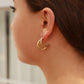 18K Gold PVD Stainless Steel Statement Huggie Hoop Earrings / ERJ0038
