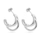 18K Gold PVD Stainless Steel Statement Huggie Hoop Earrings / ERJ0038