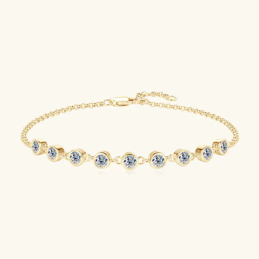 Moissanite Stacking Wedding Bracelet in 925 Sterling Silve