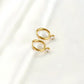 Waterproof Diamond Hoops - Diamond Charm Hoop Earrings