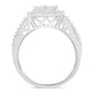 Aurora Diamond Cluster Ring – 10K White Gold, 1.0ct