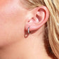 18K Gold PVD Stainless Steel CZ Huggie Hoop Earrings