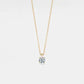 Solitaire Moissanite Pendant Necklace in 925 Sterling Silver