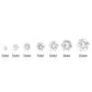 Stainless Steel Round Cz Stud Earrings