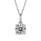 925 Silver Rhodium-Plated Necklace, Created White Moissanite