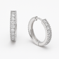 Eternal Hoops – Moissanite Wedding Earrings in 925 Sterling Silver