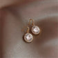 Halo Setting Stone Dangle Drop Earrings in Solid Copper