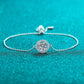 Moissanite Charm Wedding Bracelet in 925 Sterling Silver