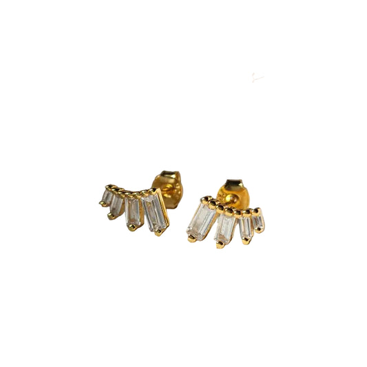 Baguette Minimalist Wedding Earrings - E-S3144