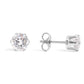 Stainless Steel Round Cz Stud Earrings
