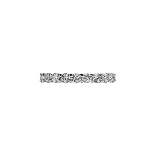 Moissanite Eternity Wedding Band Ring in 925 Sterling Silver