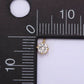 16K Gold Filled 4.2mm Clear Cubic Zirconia Minimalist Round Mini Charm | AG-093