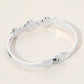 Triple Bloom Bangle – Stainless Steel Quatrefoil Hinged Bracelet