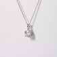 925 Silver Rhodium-Plated Necklace, Created White Moissanite