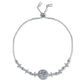 Moissanite Charm Wedding Bracelet in 925 Sterling Silver