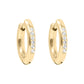 18K Gold PVD Stainless Steel CZ Huggie Hoop Earrings